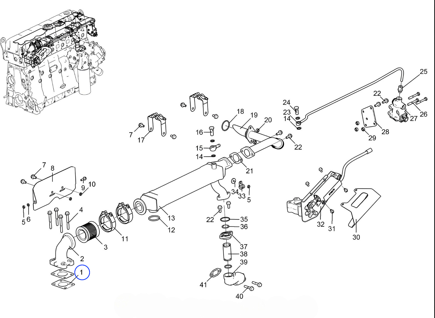 Прокладка заслонки радиатора отработавших газов